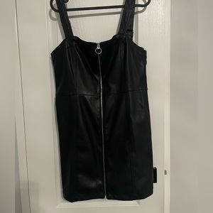 Love Tree Black Faux Leather Dress
